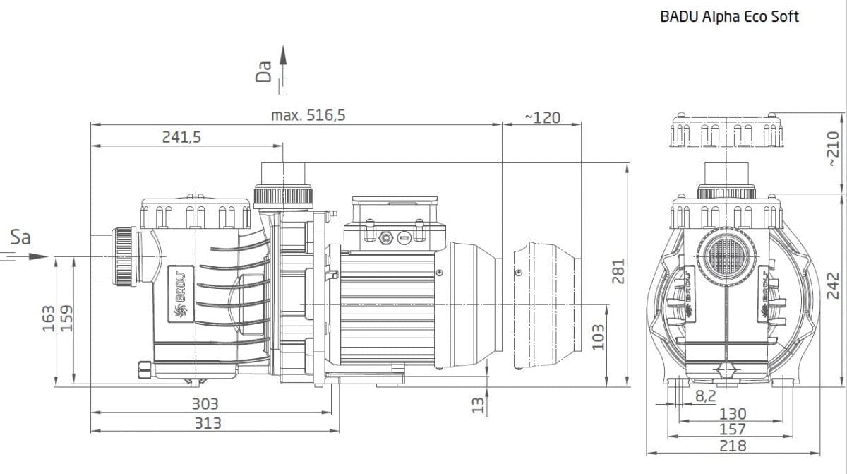 Badu Alpha Eco Soft Pool Umwälzpumpe - Poolstark.de