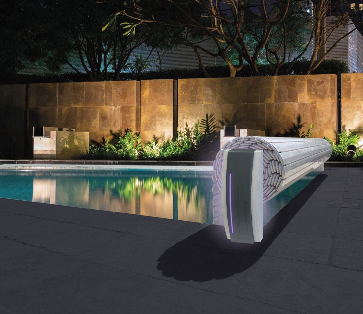 Pool Oberflurrollladen Covrex Top Gold mit Solar Lamellen - Poolstark.de